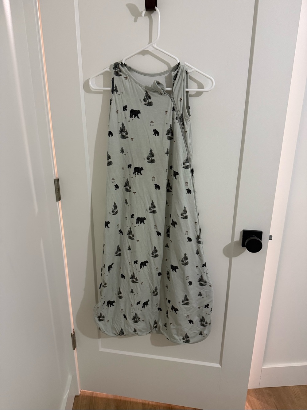 Belan.j Light Green Bear Print Sleep Sack